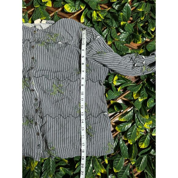 Anthropologie DOLAN Blue Button Up Long Sleeve Top Size Large - Picture 11 of 11